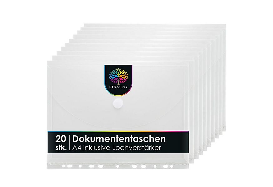 OfficeTree Dokumententasche Dokumententasche A4 20 Stück inkl. Lockverstärk günstig online kaufen