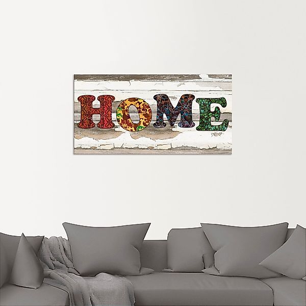 Artland Wandbild "Buntes Heim", Sprüche & Texte, (1 St.), als Alubild, Outd günstig online kaufen