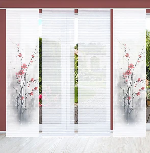 HOME in green Schiebegardine »BELMIRA« Paneelwagen 4 Stk. tlg. SET DIGITALD günstig online kaufen