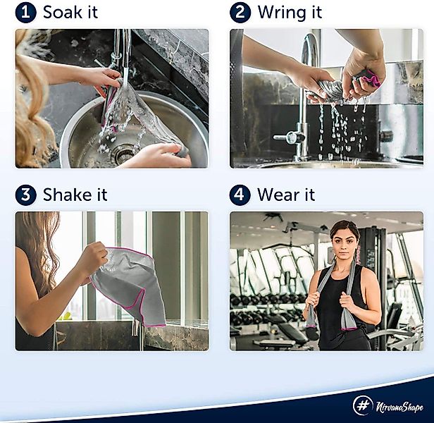 NirvanaShape Handtücher Kühl-Tuch eiskalt mit sofortiger Kühlwirkung kühlen günstig online kaufen