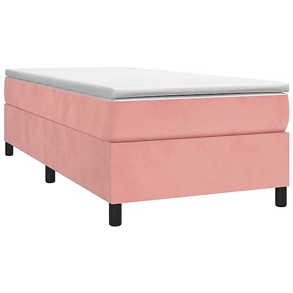 vidaXL Boxspringbett mit Matratze Rosa 90x190 cm Samt 3144656 günstig online kaufen