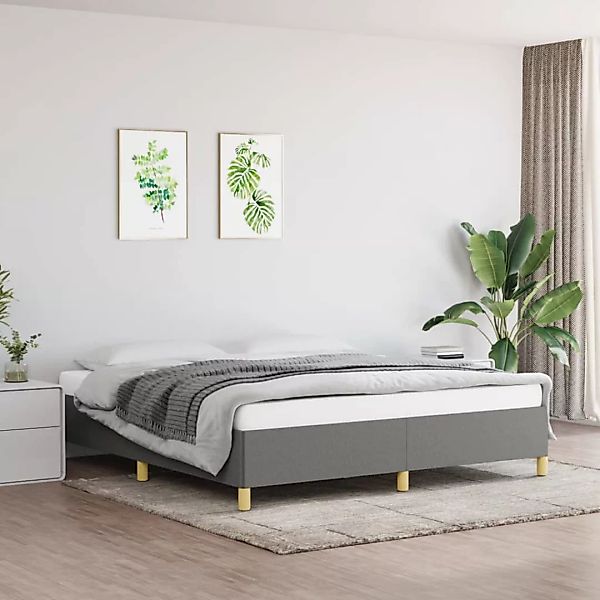 Vidaxl Boxspringbett Dunkelgrau 160x200 Cm Stoff günstig online kaufen