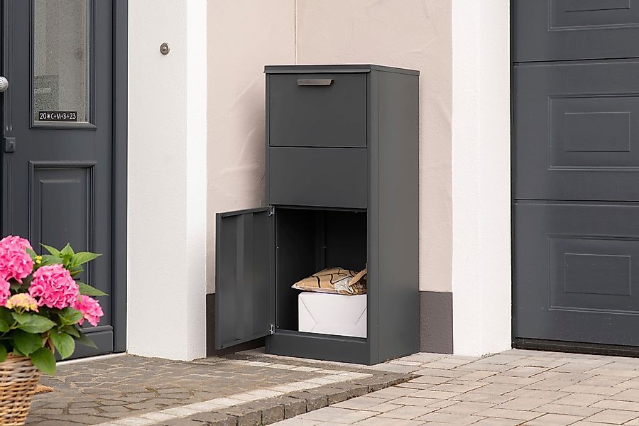 WESTMANN Briefkasten "Stahl-Paketbox Pepe" Anthrazit, 50x39x114 cm günstig online kaufen