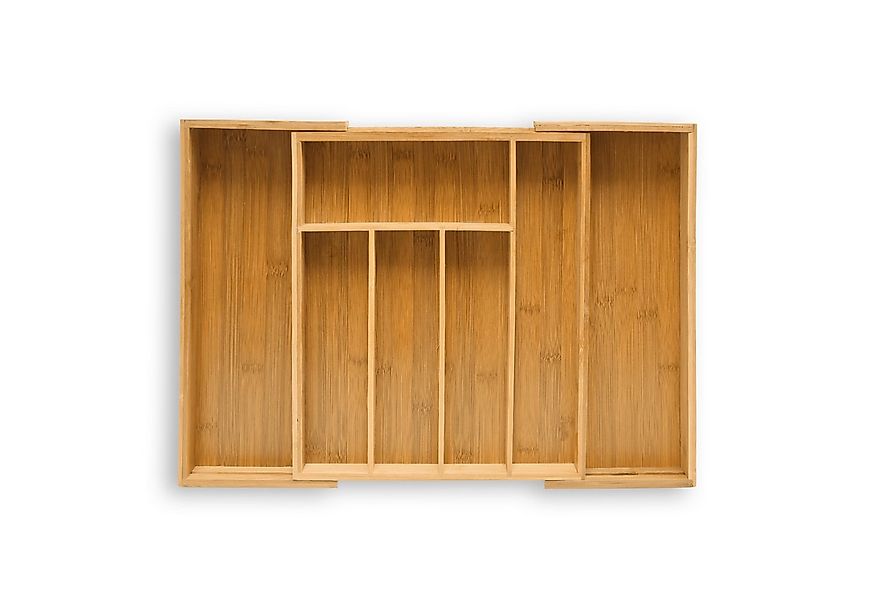 relaxdays Besteckkasten Bambus 48cm ausziehbar günstig online kaufen