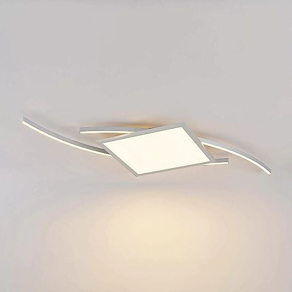 Lucande Tiaro LED-Deckenlampe, eckig, 56,6 cm, CCT günstig online kaufen
