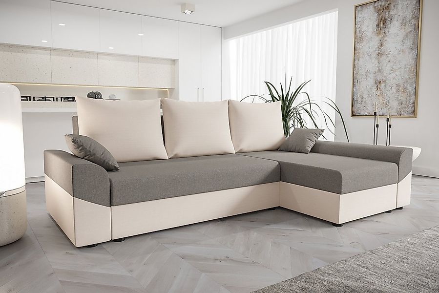 ALTDECOR Ecksofa DENVI, Couch mit Schlaffunktion, Stauraum Wohnlandschaft F günstig online kaufen