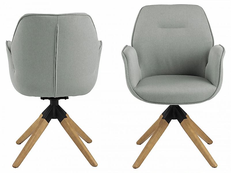 ACTONA GROUP Esszimmerstuhl "Alma" () 1 Stk. Polyester mit eleganten Kedern günstig online kaufen