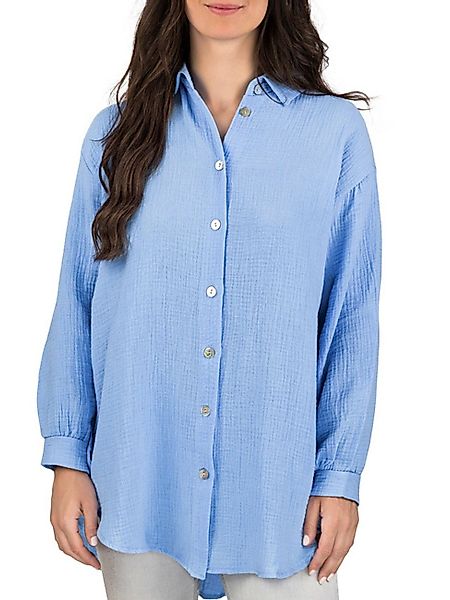 DENIMFY Hemdbluse Damen Bluse DFMathilda Oversize günstig online kaufen