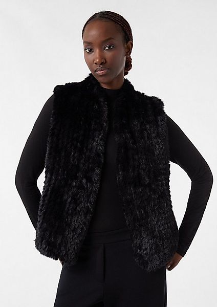 comma Outdoorjacke Outdoor-Weste Weste aus gestricktem Kunstpelz günstig online kaufen