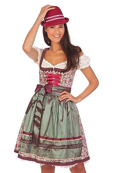 Krüger Madl Dirndl Midi Dirndl 2tlg. - IDUNA - weinrot günstig online kaufen