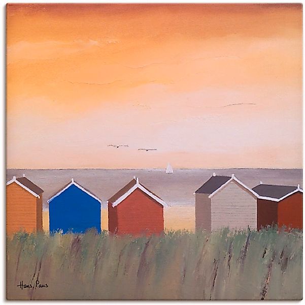 Artland Wandbild »Strandhäuser II« Strand 1 Stk. tlg. als Leinwandbild, Wan günstig online kaufen