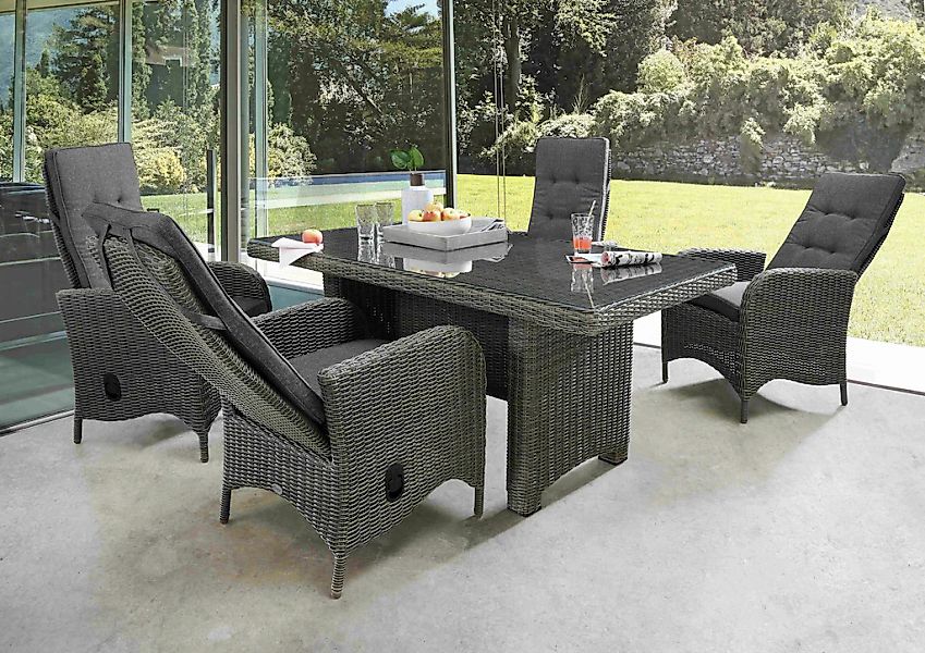 Destiny Garten-Essgruppe "PALMA LUNA", (9 tlg., 4x Hochlehner, 1x Tisch, in günstig online kaufen
