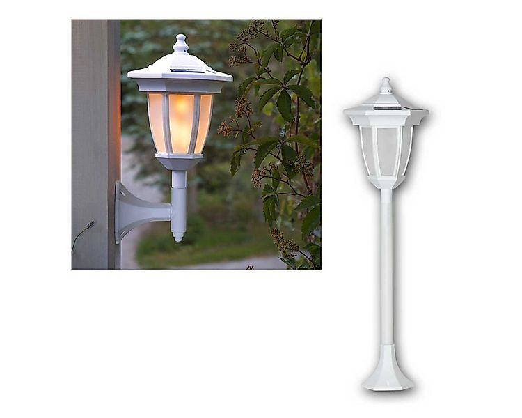 STAR TRADING LED Laterne LED Solar Laterne "FLAME", 4in1, weiß, Kunststoff, günstig online kaufen