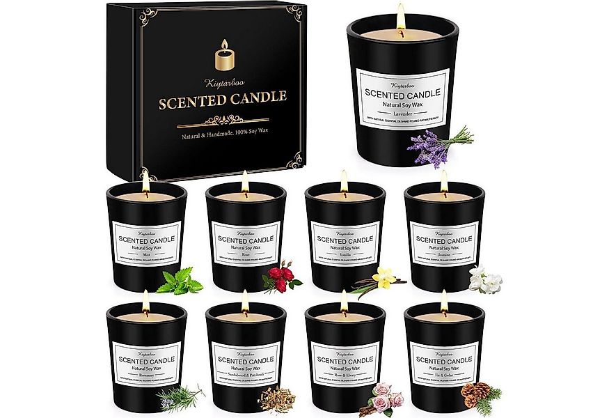 LuxusKollektion Badaccessoire-Set Duftkerze Glas Geschenkset Sojawachs 9er günstig online kaufen