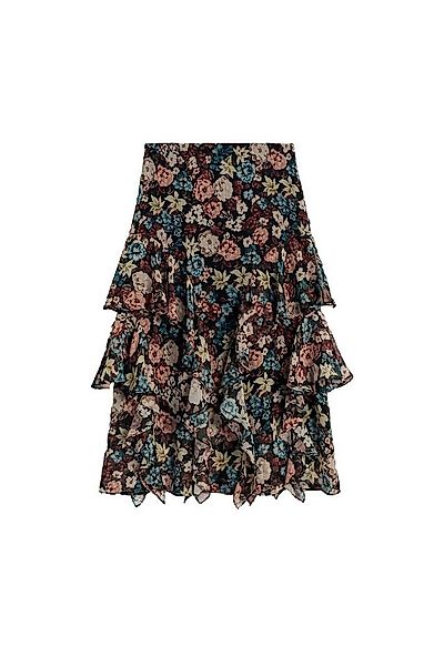 Bhoem Maxirock BHOEM Floral bedruckter Maxi-Rock mit Volants (1-tlg) günstig online kaufen