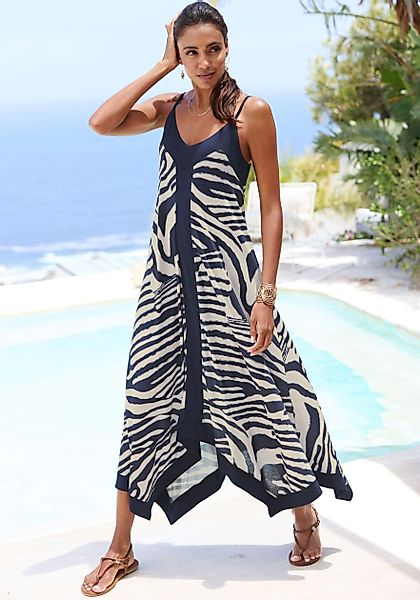 LASCANA Maxikleid mit asymmetrischem Saum, Sommerkleid, günstig online kaufen