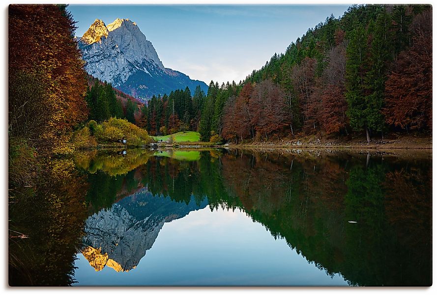 Artland Wandbild "Herbst am Rießersee", Berge & Alpenbilder, (1 St.), als A günstig online kaufen