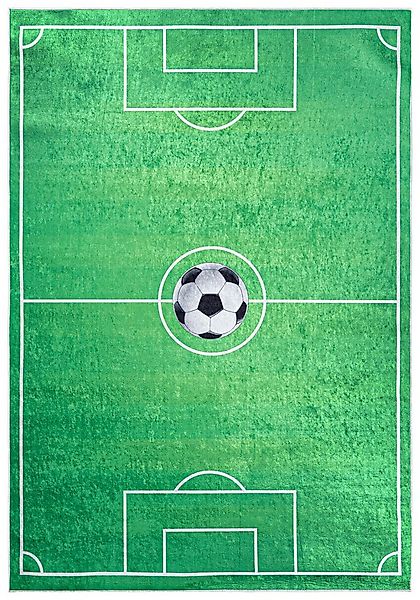 Mazovia Kinderteppich Kinderteppich Kinderzimmerteppich Fußball Fußballtepp günstig online kaufen