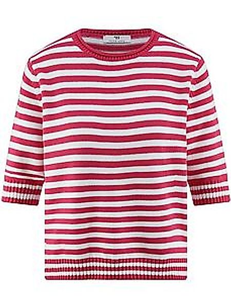 Rundhals-Pullover Rollkante Peter Hahn pink günstig online kaufen