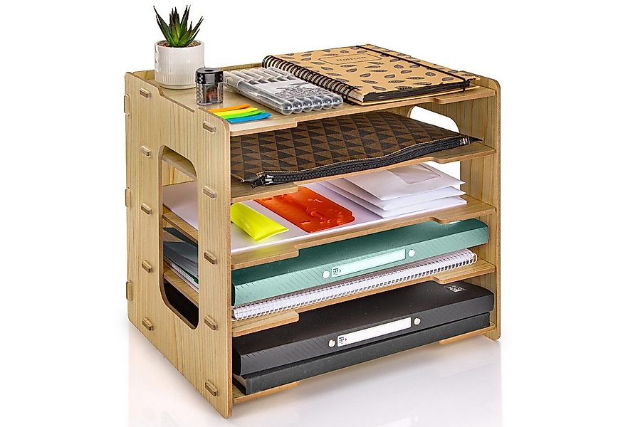 Dimono Dokumentenhalter Dimono Bambus Dokumentenhalter Schreibtisch-Zuhause günstig online kaufen