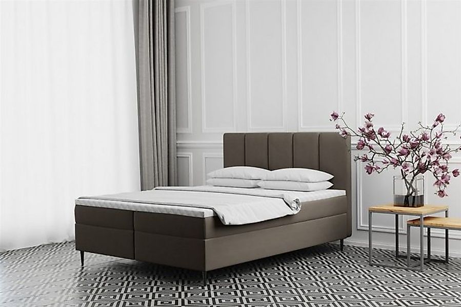 Fun Möbel Boxbett Schlafzimmerbett MARAL Überlänge in Stoff neue Farben (in günstig online kaufen
