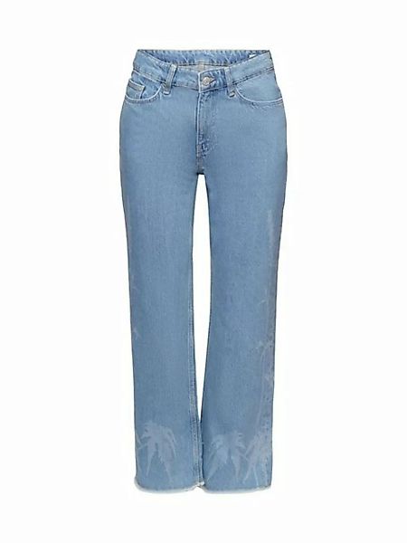 Esprit 7/8-Jeans Gemusterte verkürzte Jeans, 100 % Baumwolle günstig online kaufen