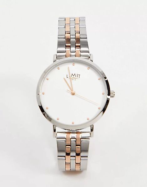 Limit – Armbanduhr aus unterschiedlichen Metallen mit silberfarbenem Ziffer günstig online kaufen