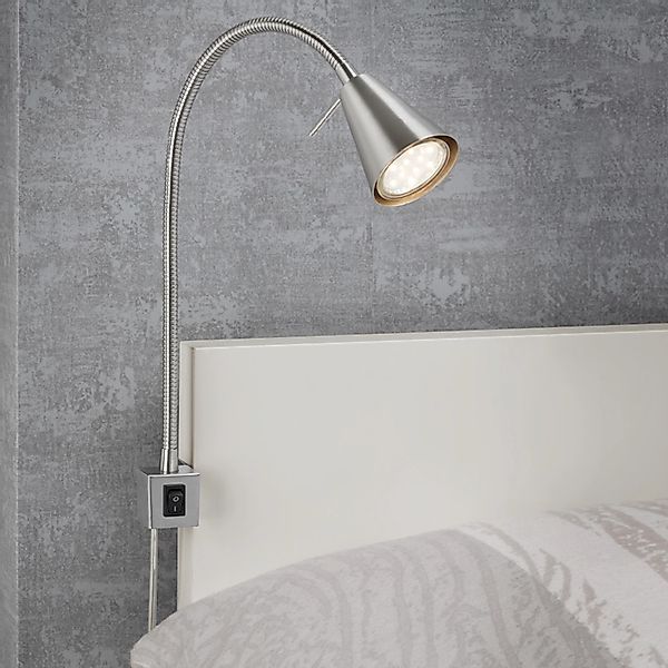 Briloner LED Bettleuchte Tuso Schwenkbar Warmweiß 40,3 x 21,7 cm Matt-Nicke günstig online kaufen