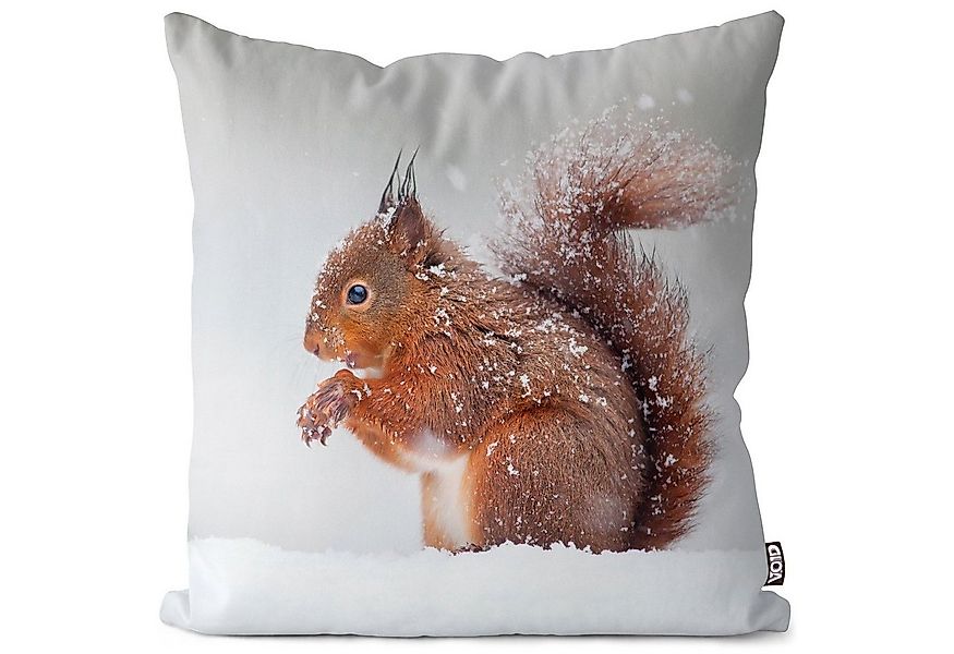 VOID Kissenbezug, (1 Stück), Winter Eichhörnchen Schnee Weihnachten Herbst günstig online kaufen