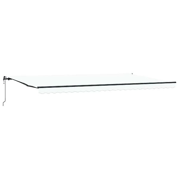 vidaXL Einziehbare Markise Weiß 600 x 300 cm Stoff und Aluminium 3331651 günstig online kaufen