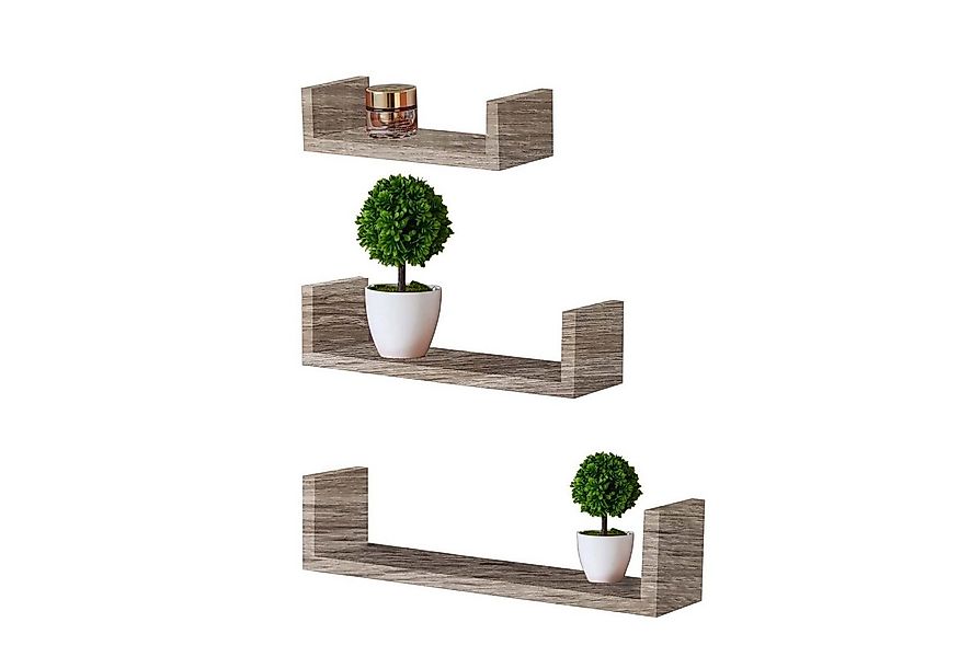 HTI-Line Wandregal Regalset Altona 945 3er-Set, Set 3-tlg., Wandregal Wandb günstig online kaufen