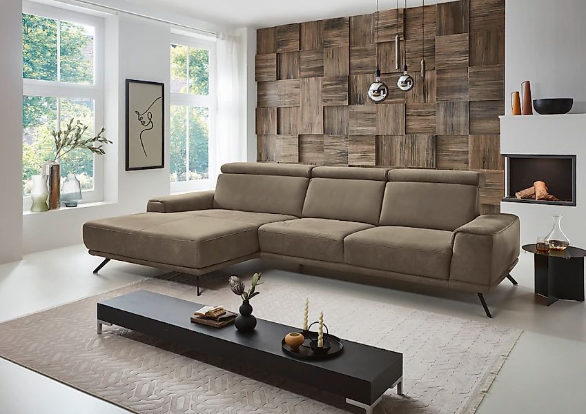 Die PlanBar Ecksofa "PN-EM22041 L-Form", wahlweise motorisches Canape oder günstig online kaufen