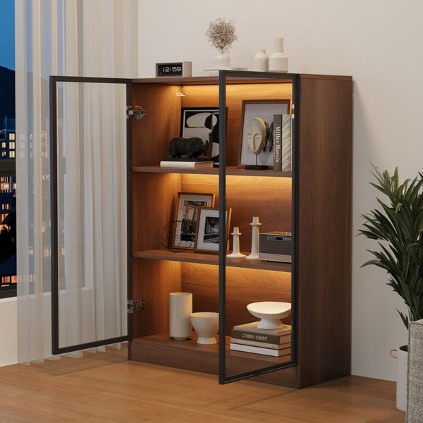 MODFU Vitrine Glasvitrine mit Beleuchtung aus günstig online kaufen