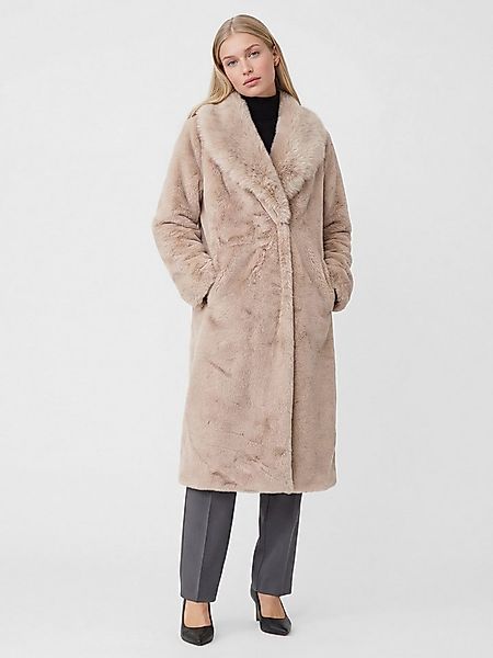 PEKIVESSA Wintermantel Flauschiger Midi-Mantel aus Fellimitat mit elegantem günstig online kaufen