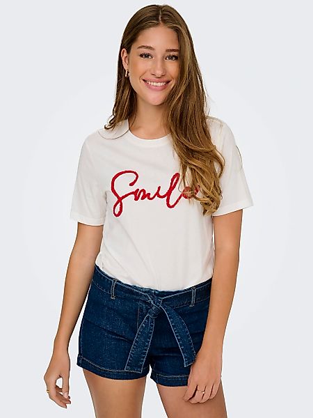 ONLY T-Shirt "ONLKIKO LIFE S/S O-NECK TERRY TOP CS JRS" günstig online kaufen