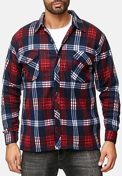 Egomaxx Langarmhemd Fleece Holzfäller Kariert Arbeiterjacke günstig online kaufen