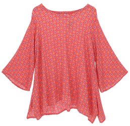 Guru-Shop Longbluse Tunika mit Trompetenärmeln für günstig online kaufen