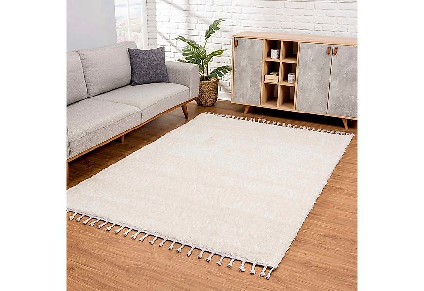 Carpet City Hochflor-Teppich Pulpy 100, rechteckig, Höhe: 30 mm, Läufer, we günstig online kaufen