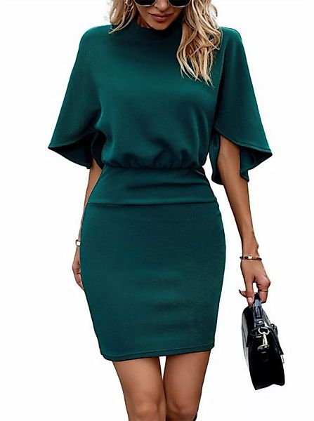 ZWY Abendkleid Gestricktes Hüftkleid, schmal geschnittenes einfarbiges Klei günstig online kaufen
