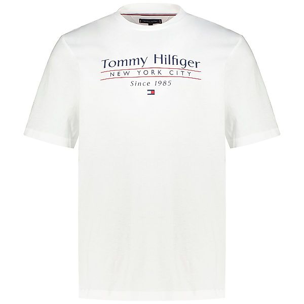 Tommy Hilfiger T-Shirt mit Label-Print Farbe weiß Größe: 3XL günstig online kaufen
