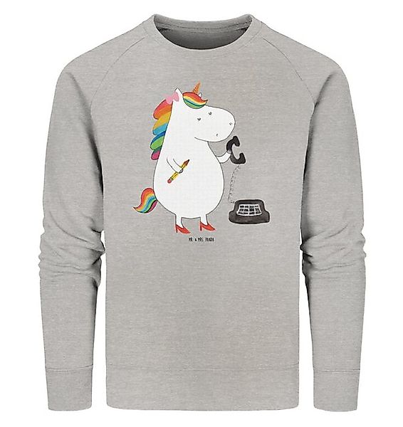 Mr. & Mrs. Panda Longpullover Einhorn Sekretärin Größe XL - Heather Grey - günstig online kaufen