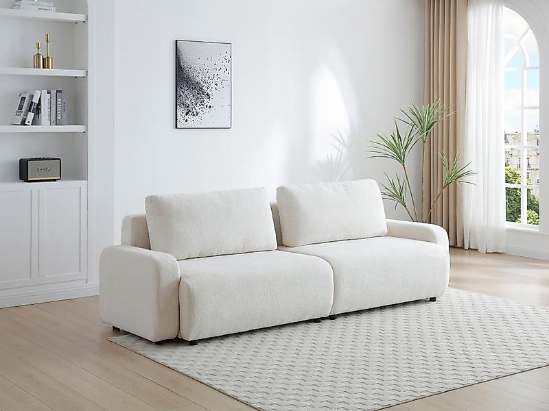 4-Sitzer Schlafsofa - Chenille-Stoff - Beige - YOKIRA günstig online kaufen