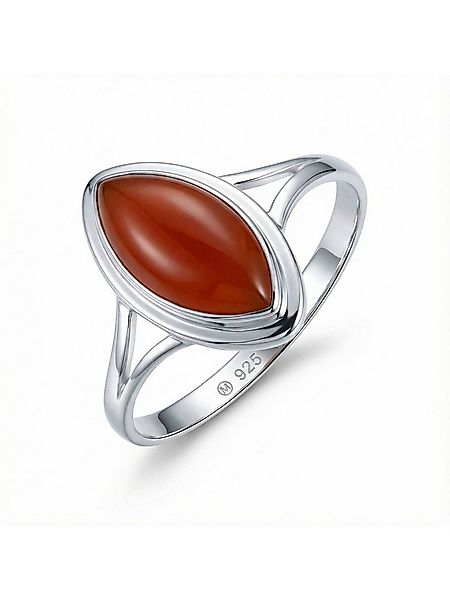 mantraroma Silberring SARALA Ellipse aus 925 Silber mit Karneol (Ring mit S günstig online kaufen