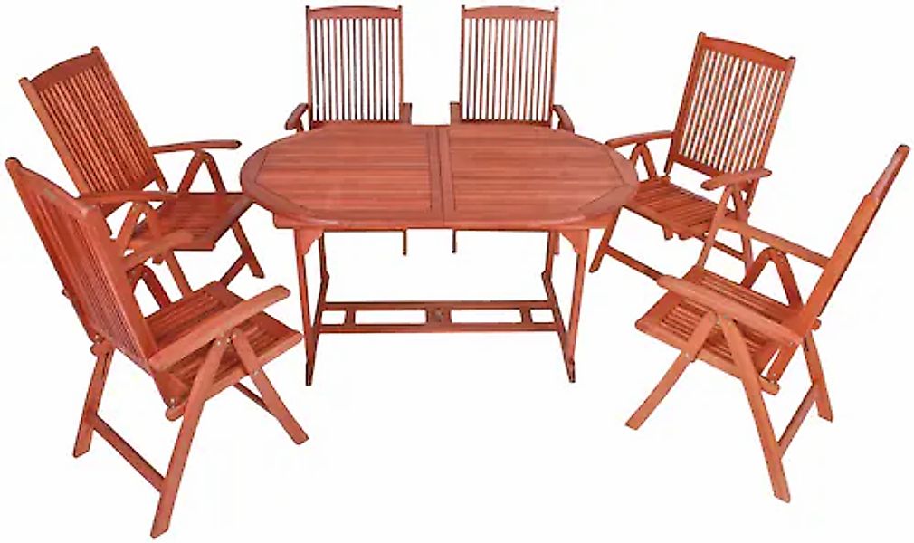 Garden Pleasure Garten-Essgruppe »STOCKHOLM« 7 Stk. tlg. ausziehbar günstig online kaufen