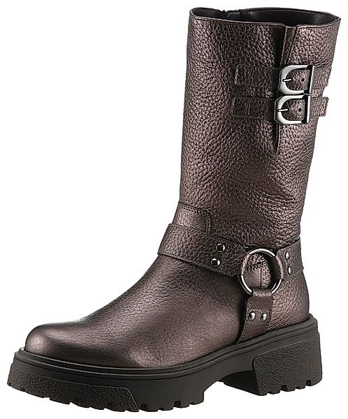 Gabor Bikerboots, Blockabsatz, Plateau, Stiefelette, Kurzstiefel günstig online kaufen