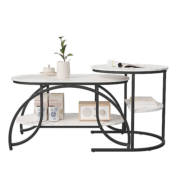 Furnishings Home Couchtisch Rund Kaffeetisch Beistelltisch günstig online kaufen