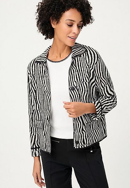 Olsen Cardigan Cardigan mit Hemdblusenkragen und Allover-Dessin günstig online kaufen