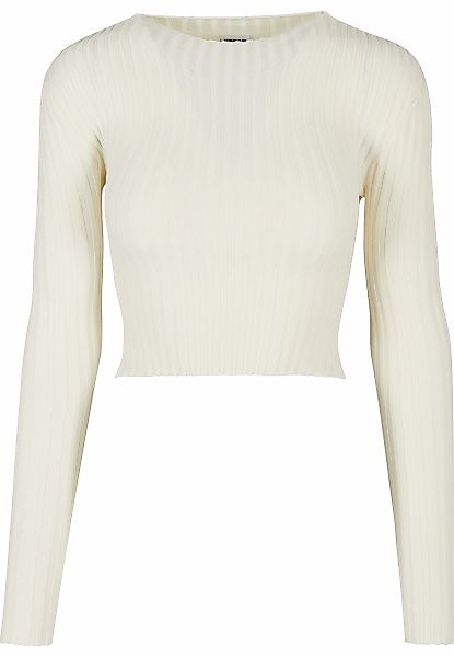 URBAN CLASSICS Fleecepullover "Urban Classics Damen Ladies Short Rib Knit T günstig online kaufen