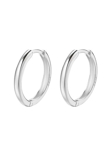 Hey Happiness Paar Creolen Basic Silber 925 mittelgroß, Rosegold 18K Vergol günstig online kaufen