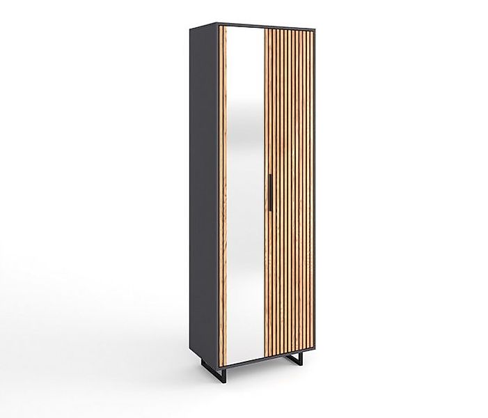 ELFO Garderobenschrank in Eiche / anthrazit - 70x197x40 (BxHxT) günstig online kaufen